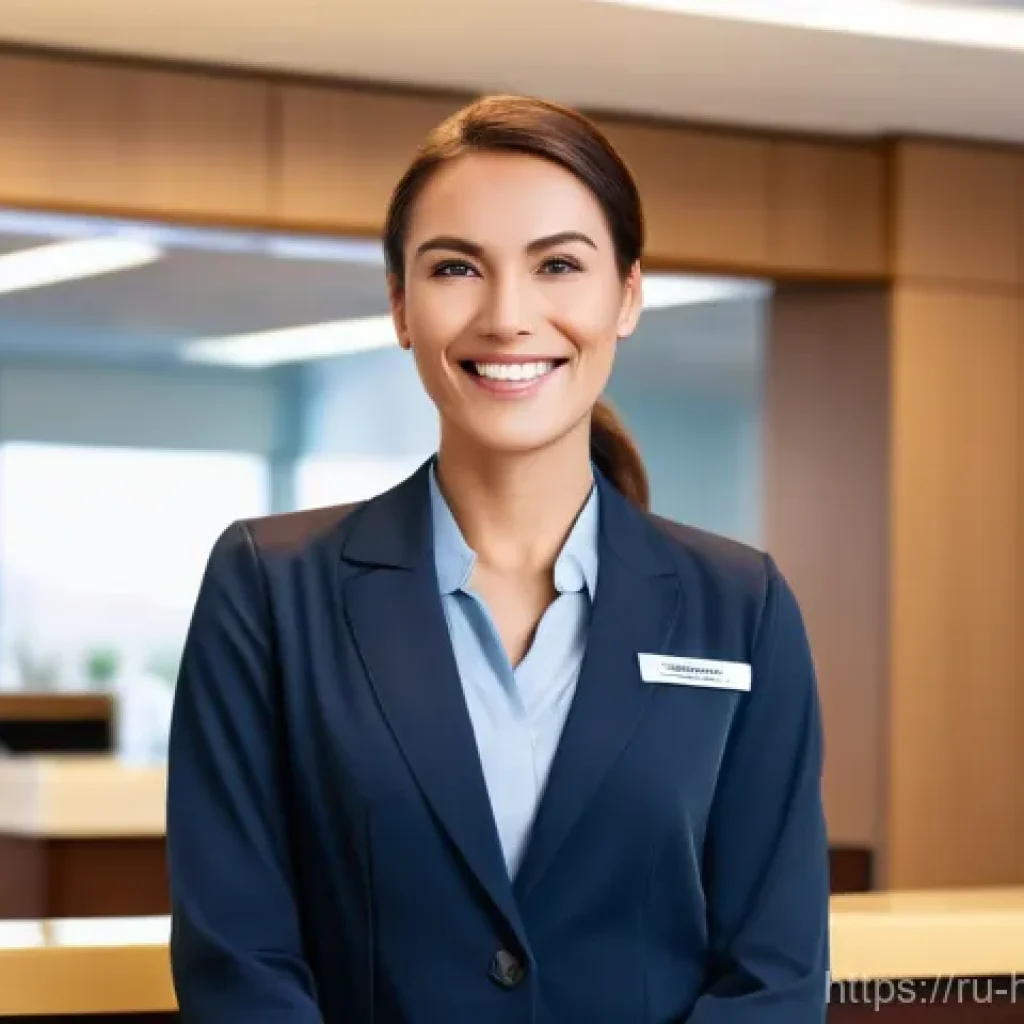 보건의료행정사 자격증 취득 과정 - A highly detailed, realistic image of a female medical administrator in her late 30s, with a warm an...