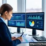 보건의료행정사 이론과 실무 차이점 - A professional healthcare administrator in a modern Russian medical facility office, dressed in form...