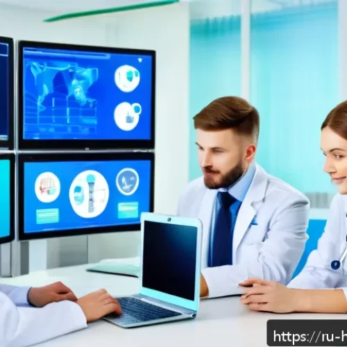 보건의료행정사 취업 가능 분야 정리 - A modern Russian hospital administration office scene showing a diverse group of medical administrat...